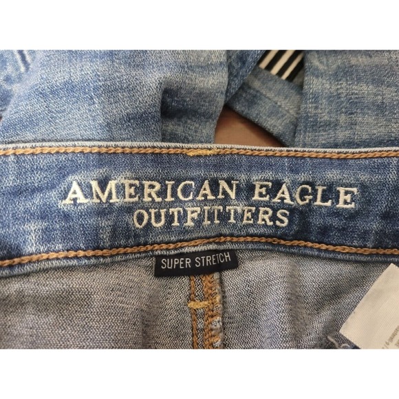 American Eagle Super Stretch Hi Rise Jegging Womens Size 2 Graffiti Destroyed - Picture 14 of 16